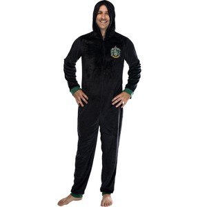 Harry Potter Adult Men's Hooded One-Piece Pajama Union Suit - 1 of 3