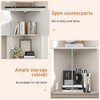 68" Tall Corner Storage Cabinet with Open Shelves & Barn Doors, Farmhouse Storage Hutch, White - 3 of 4