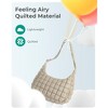 Quilted Puffy Crossbody Bag for Women, Medium Cute Hobo Shoulder Purse Soft Fluffy Handbag - 3 of 4