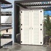 4.17 ft. W x 2.42 ft. D Durable Resin Double layered Storage Shed, Weather-Resistant Outdoor Storage Cabinet for Home, Patio and Garage - 3 of 4