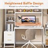 GDFStudio Skylar Modern Computer Desk with Hutch, 2 Drawers and Open Shelves - 4 of 4