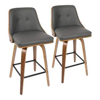 Set of 2 Gianna Upholstered Counter Height Barstools - Lumisource