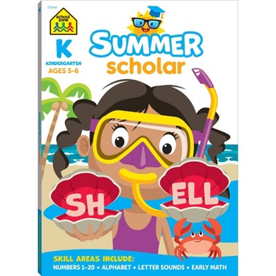 School Zone Kindergarten Summer Scholar Workbook - (Paperback)