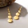 Pure Collection by Ross-Simons Italian 18kt Gold Vermeil Graduated Disc Drop Earrings - 3 of 4