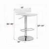 Sapphtopaz 1PC Modern Swivel Bar Stools with Acrylic Seat Adjustable Height Counter Height Stools with Footrest Barstools for Dining Room - 3 of 4