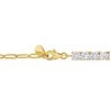 EVERLY JEWELRY | Yellow Plated Sterling Silver 6 CT TGW Created White Sapphire Bracelet, 7.5-inch - 4 of 4