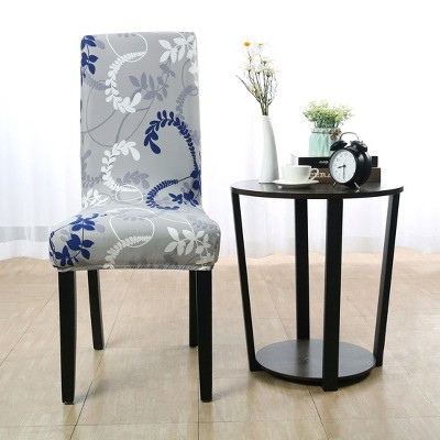 PiccoCasa Spandex Stretch Vintage Style Floral Printed Dining Chair Slipcovers Multicolored 1 Pc