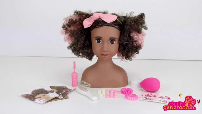 Our Generation Davina Sparkles of Fun Styling Head Doll, 2 of 9, play video