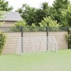 vidalXL Chicken Cage - Walk-in Hen Coop - Silver Galvanized Steel Poultry Enclosure - Lockable Door - 4 of 4