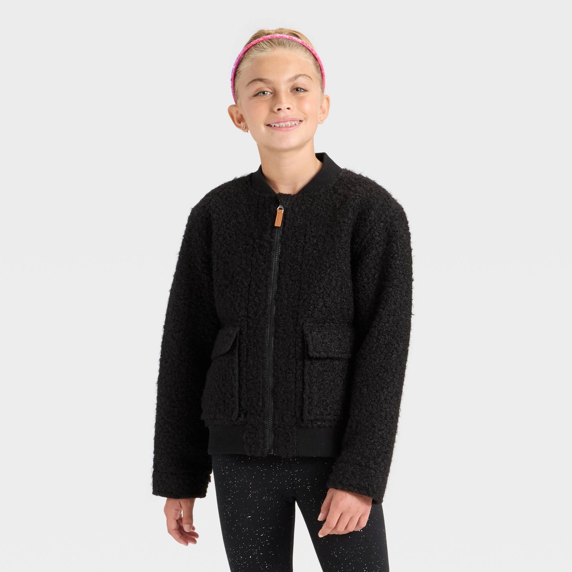 Girls' Fleece Aviator Jacket - Cat & Jack™