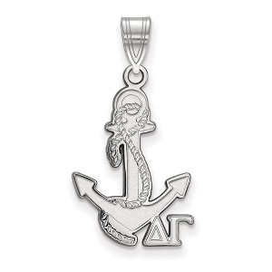Black Bow Jewelry Sterling Silver Delta Gamma Greek Life Medium Pendant - 1 of 3
