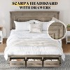 Farmhouse Bed Frame with 54" Tall Geometric Headboard - 4 of 4
