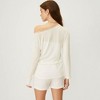 Cherie Code Women’s Graphic Tee – Knit Fabric, Off-Shoulder, Long Sleeve - 3 of 3