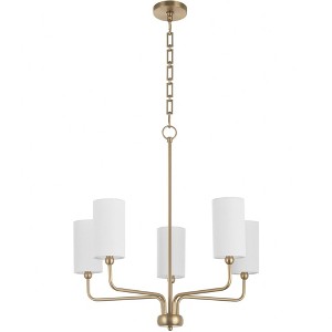 Quorum Lighting Charlotte 5 - Light Chandelier in  Aged Brass - 1 of 1