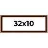 PosterPalooza | Panoramic Weathered Gold Picture Frame - UV Acrylic, Foam Board Backing, Hanging Hardware - 2 of 4