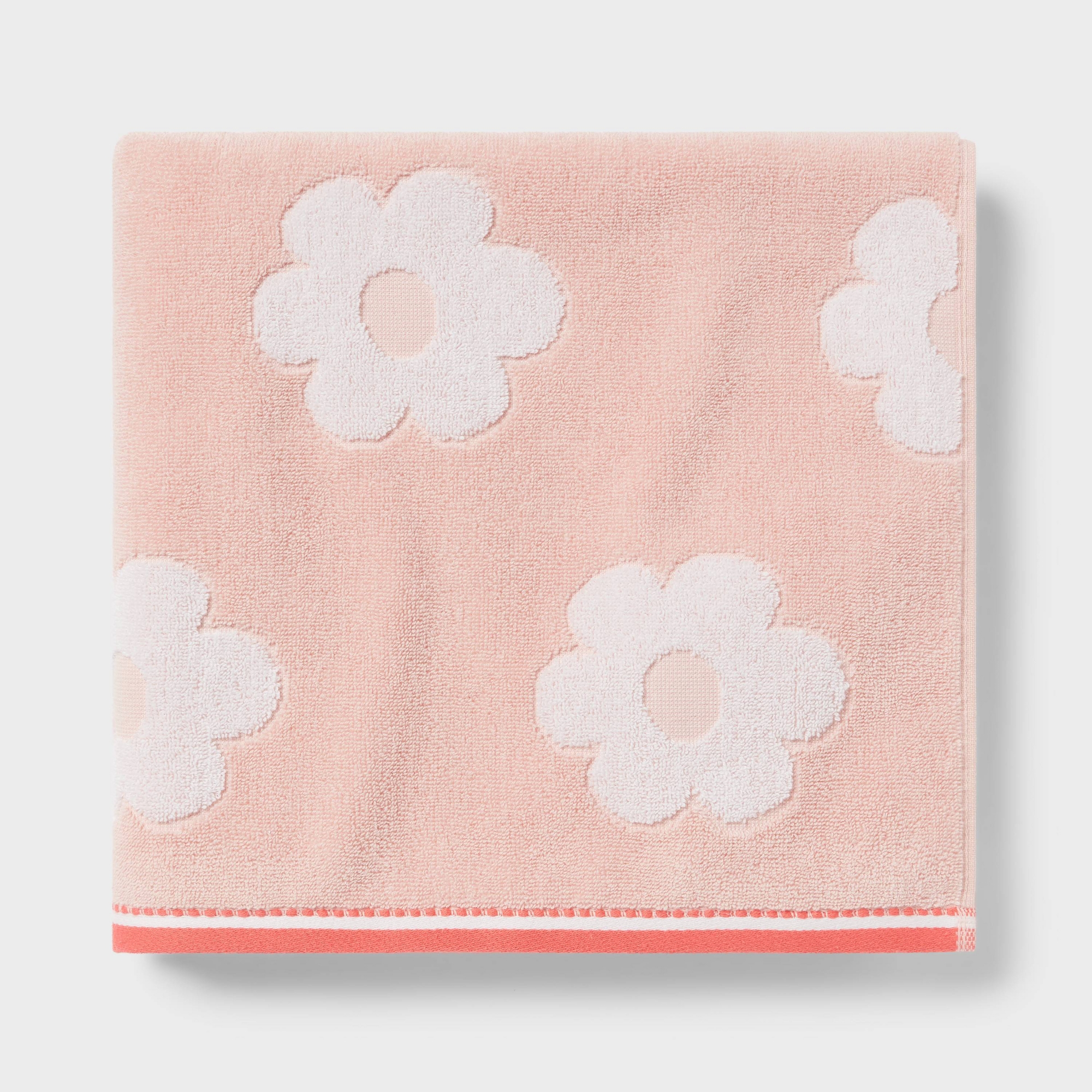 Flower Kids' Bath Towel Pink with SILVADUR™ Antimicrobial Technology- Pillowfort™