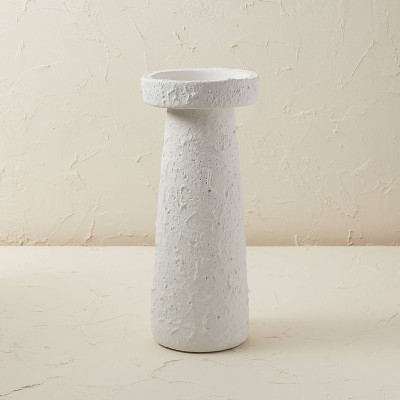 12" x 5" Terracotta Candle Holder Chalk White - Opalhouse™ designed with Jungalow™