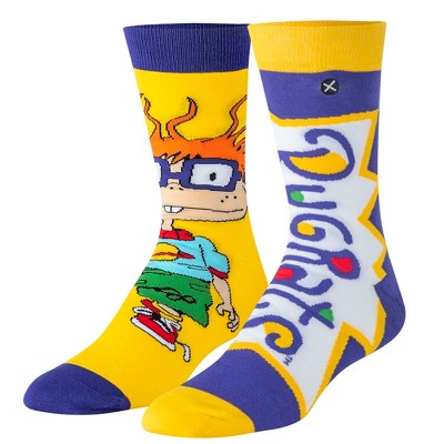 ODD SOX, Nickelodeon Socks for Men Women Fun Retro 90s Nick Cartoon Assorted Prints, Large