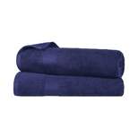 Modern Solid Classic Premium Luxury Cotton 2 Piece Bath Sheet Towel Set by Blue Nile Mills