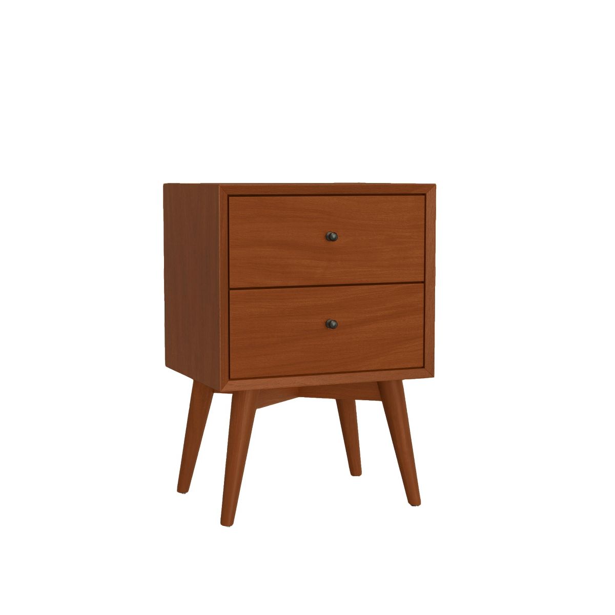 Flynn 2-Drawer Nightstand in Chestnut | Alpine Furniture - thumbnail 3