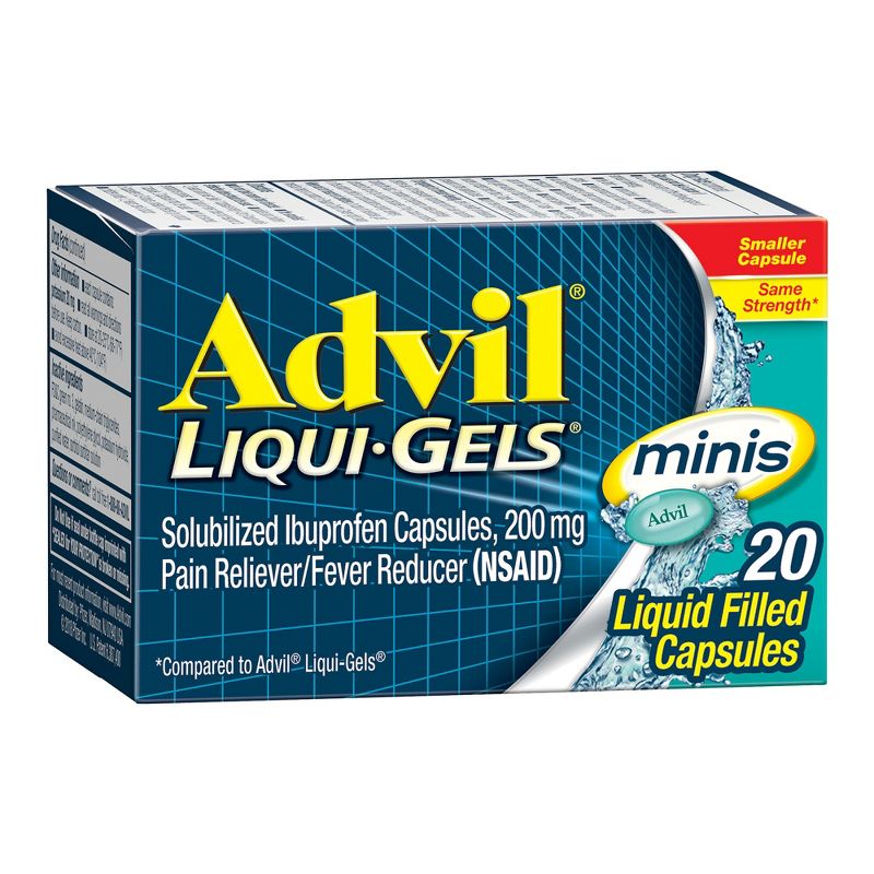 Advil Pain Reliever/Fever Reducer Liqui-Gel Minis - Ibuprofen (NSAID), 1 of 12