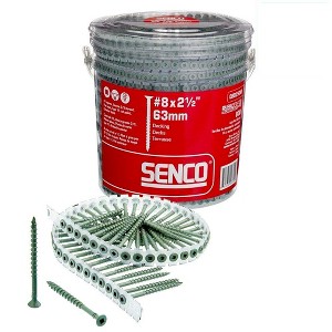 SENCO 08D250W 8-Gauge 2-1/2 in. Exterior Collated Decking Screw (800-Pack) - 1 of 2