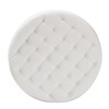 Baxton Studio Athena Modern and Contemporary Ivory Boucle Upholstered and Black Finished Wood Round Ottoman - 3 of 4