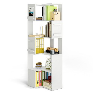 Pamapic 63" Corner Shelf, 5-Tier Freestanding Corner Cabinet Storage for Kitchen, Living Room & Bedroom - 1 of 4