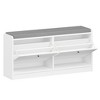 PDTEND Shoe Storage Cabinet Bench with Cushion - 3 of 4
