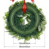 Unique Bargains Christmas Artificial Flower Wreaths with Berries for Front Door and Home Decor - 3 of 4
