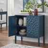 Buylateral 2 Door Marquise Modern Geometric Pattern Cabinet Midnight Blue: Geometric Pattern, Adjustable Shelf, MDF & Pine Wood - 3 of 4