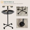SKYONE Mobile Bird Play Station: Rolling Parrot Perch with Stainless Steel Bowls, High-Edged Tray, - 3 of 4