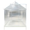Polycarbonate Greenhouse, Aluminum Walk-in Greenhouses with Raised Base, Plant Greenhouse with Rain Gutter for Outdoor Garden Backyard - 2 of 4