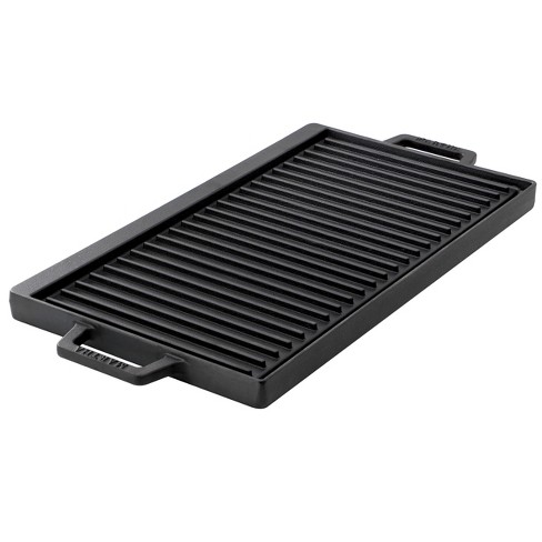 Martha Stewart 17 Inch Rectangular Preseasoned Cast Iron Reversible Griddle And Grill Pan Target