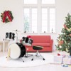 SEVOBAL Drum and Percussion Accessories, 3-Piece Junior Kids Drum Set Kit with Stool, Cymbal, and Full Accessories, Black, 18.9"*16.14"*14.17" - 2 of 4