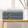Unique Bargains 100% Cotton Highly Absorbent Quick Dry Bath Towels 2 Pack - 3 of 4