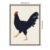 Kate & Laurel All Things Decor 18"x24" Sylvie Farm Rooster Framed Canvas by Hannah Beisang Brown - 3 of 4