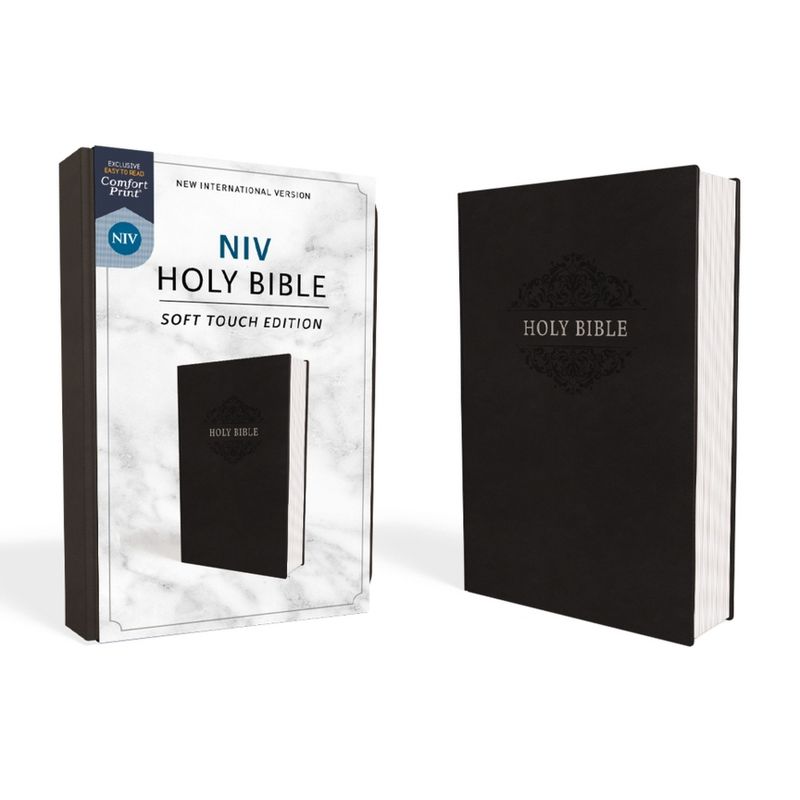 NIV, Holy Bible, Soft Touch Edition, Imitation Leather, Black, Comfort Print - by  Zondervan (Leather Bound), 1 of 2