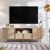 SinCiDo Luxury 70" Fluted TV Stand, Modern TV Console for TVs Up to 80 inches, Faux Marble Top & Curved Design - 2 of 4