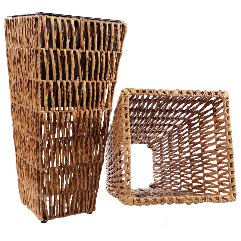 Sunnydaze Indoor/Outdoor Hyacinth Poly-Wicker Tall Planters - 2pk - 11", 6 of 9