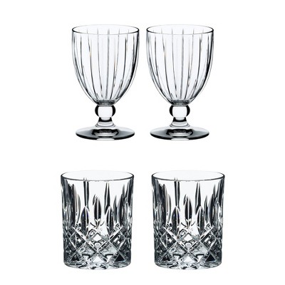 Riedel Sunshine Classic Crystal All Purpose Glass (2 Pack) Bundle with Riedel Spey Crystal Scotch Bourbon Tumbler Whiskey Glasses (2 Pack)