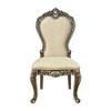 25" Latisha Dining Chair Antique Brown - Acme Furniture: Silver Detailing, Gray Chenille, Nailhead Trim - 2 of 4