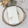 Saro Lifestyle Table Napkins With Embroidered Gold Reindeer Design (Set of 4) - 3 of 4