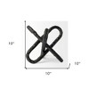 HomeRoots 10" Black Metal Chain Link Tabletop Sculpture - 3 of 4