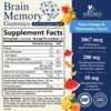 Brain Supplements for Memory, Focus, Concentration - Brain Gummy Vitamin Plus Nootropics, Phosphatidylserine, B6 & B12, Caffeine Free - 60 Gummies - 2 of 4
