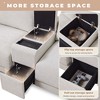 124" Chenille L-Shaped Modular Sectional Sofa with Console & Charging - 4 of 4