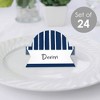 Big Dot of Happiness Navy Stripes - Simple Party Decorations Tent Buffet Card - Table Setting Name Place Cards - Set of 24 - 2 of 4
