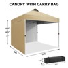 Pop Up Canopy Tent, 10 x 10 Outdoor All Season Waterproof Sun Shade with Wheeled Bag for Parties Events Camping - 3 of 4