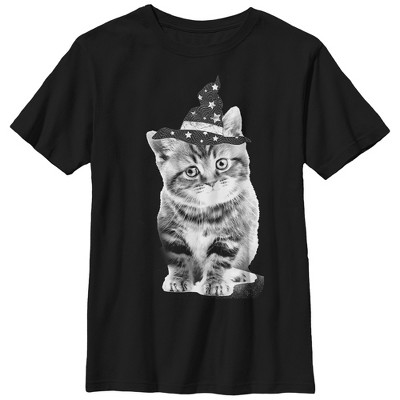 Boy's Lost Gods Halloween Witch Kitten T-shirt : Target