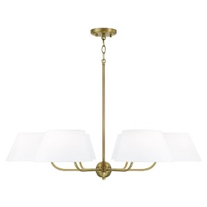 Capital Lighting Welsley 6 - Light Chandelier in  Aged Brass - 1 of 4